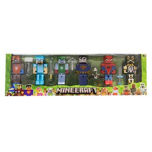 فیگور مدل ماینکرافت طرح قهرمانان کد 280674 مجموعه 6 عددی ارتفاع 12 سانتی متر